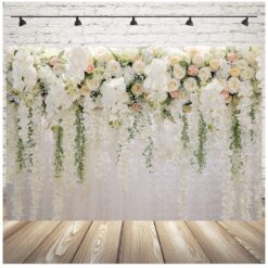 BLOMSTER FOTOBAGGRUND - inkl skilt og klemmer