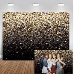 SORT MED GLIMMER FOTOBAGGRUND - inkl skilt og klemmer